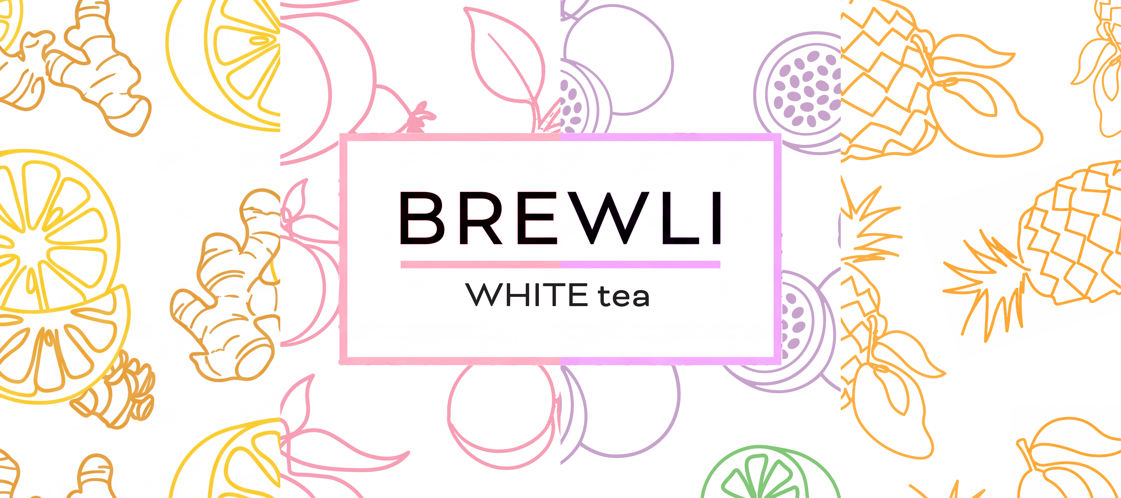 Brewli Organic Teas packaging and sales materials cascade